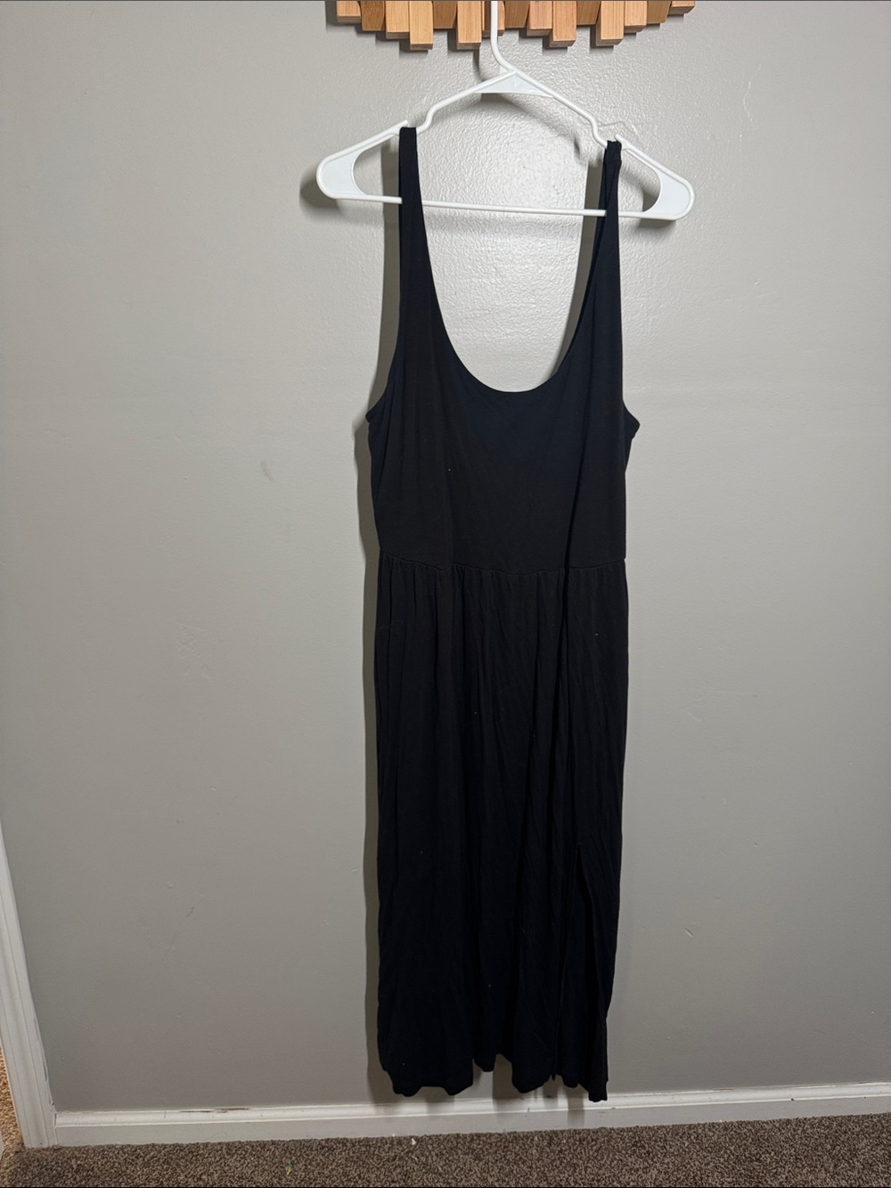 a new day Black Sleeveless Scoop Neck Midi Dress